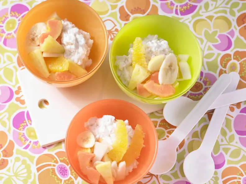Kokos-Milchreis mit Obstsalat