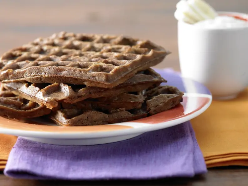 Schokowaffeln mit Bananenjoghurt