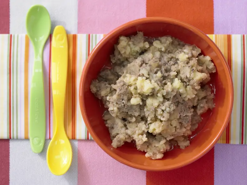 Kartoffelbrei mit Hähnchenleber