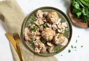 Semmelknödel mit Rahmpilzen – smarter