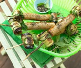 Bratwurst am Spieß