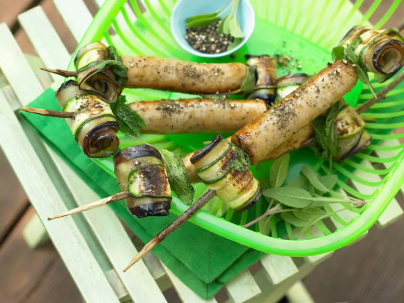 Bratwurst am Spieß