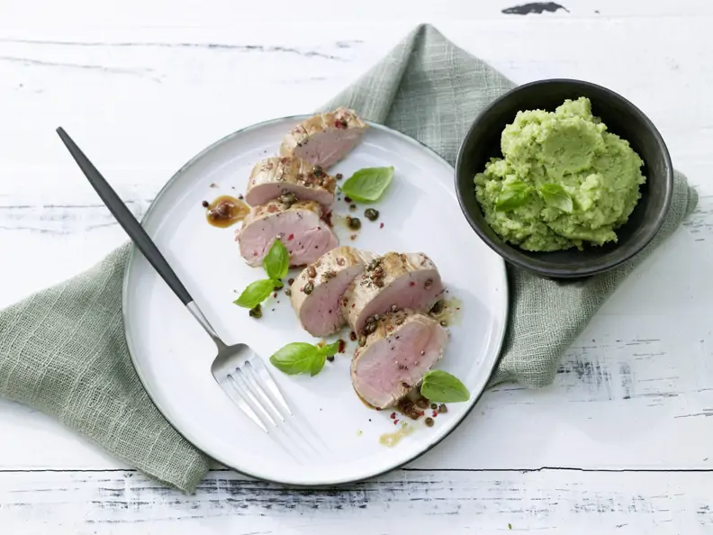 Schweinefilet mit Romanesco-Püree