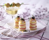 Polenta-Lachs-Türmchen