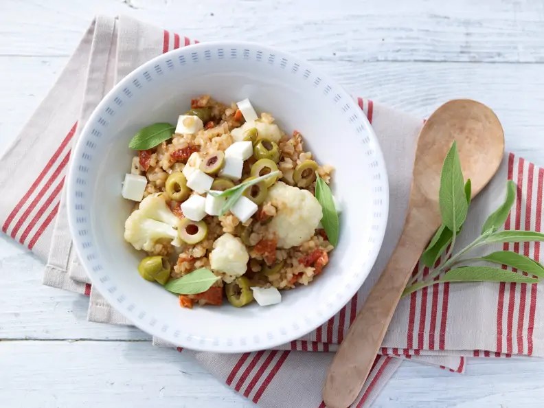 Blumenkohl-Tomaten-Risotto