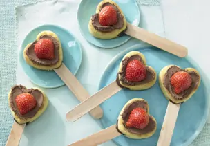 Muffin-Herzen mit Schokolade