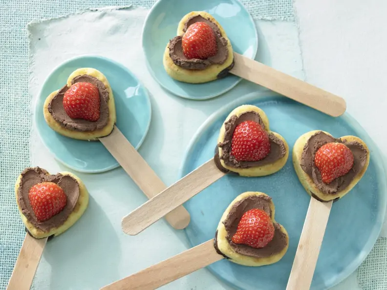 Muffin-Herzen mit Schokolade