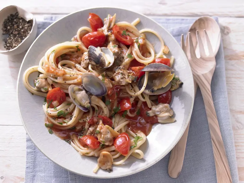 Pasta mit Venusmuscheln
