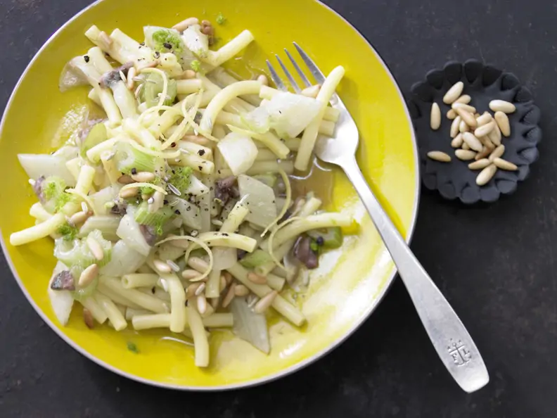 Makkaroni mit Fenchelgemüse