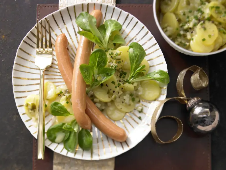 Kartoffelsalat mit Feldsalat