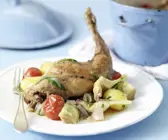Französische Kaninchenkeulen