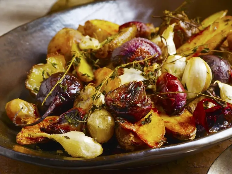 Ofengemüse mit Knoblauch und Thymian