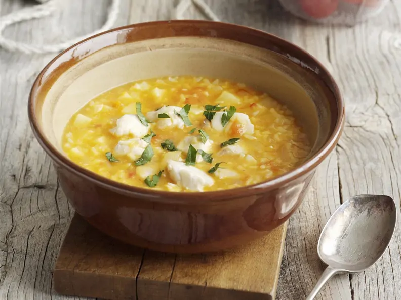 Fisch-Reis-Suppe