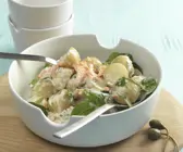 Kartoffel-Lachs-Salat mit Blattspinat