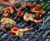 Scampi-Gemüse-Spieß