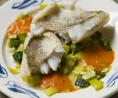 Zander mit Lauchgemüse