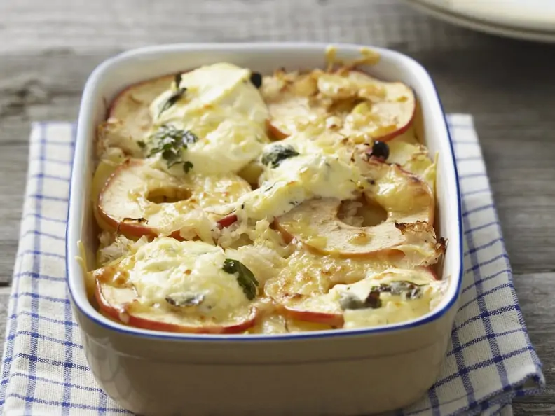 Apfel-Sauerkraut-Gratin