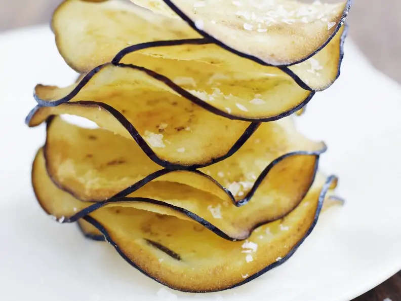 Frittierte Auberginenhobel