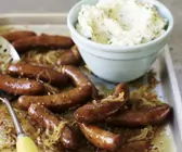 Bratwürstchen mit Kartoffelbrei