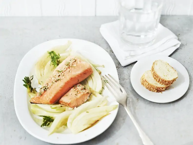 Lachsfilet mit Fenchel