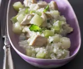 Risotto mit Kohlrabi und Hähnchen
