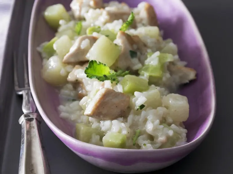 Risotto mit Kohlrabi und Hähnchen