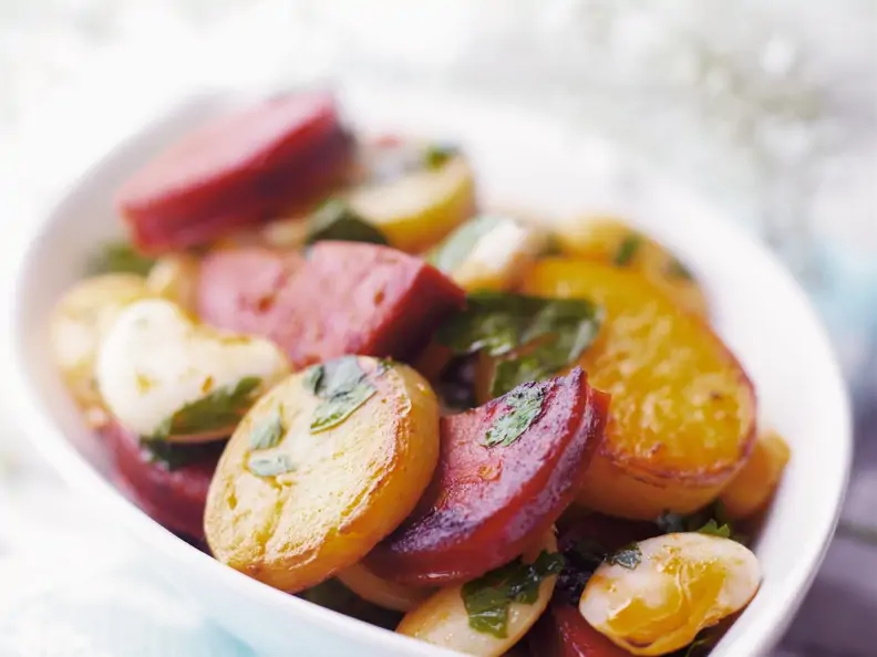 Bratkartoffeln mit scharfer spanischer Wurst (Chorizo)