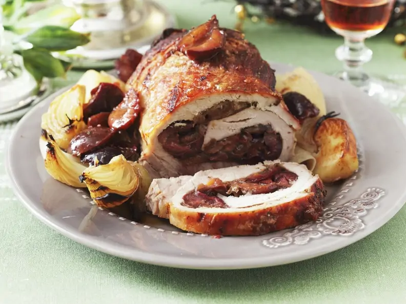 Schweinebraten mit Pflaumenfüllung