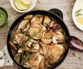 Hähnchenschlegel mit Knoblauch, Zitrone und Thymian