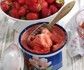 Erdbeersorbet ohne Zucker