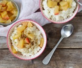 Veganer Milchreis mit Apfelkompott
