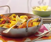 Reispfanne auf spanische Art (Paella)
