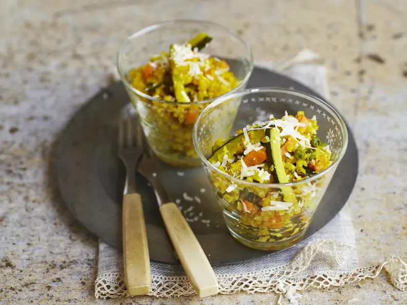 Risotto aus Grieß mit Gemüse