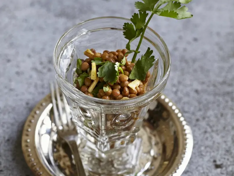 Indischer Linsensalat