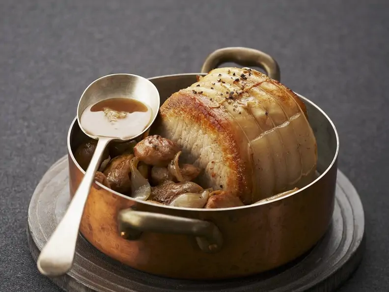 Schweinebraten mit Kastanien