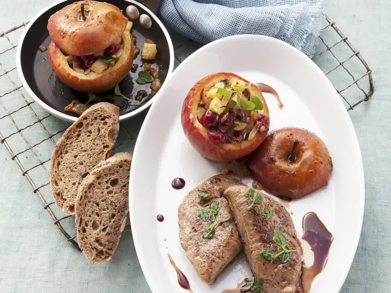 Kalbsleber mit gebratenem Apfel
