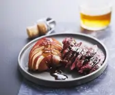 Entenbrust mit Äpfeln und Apfelwein-Honig-Soße