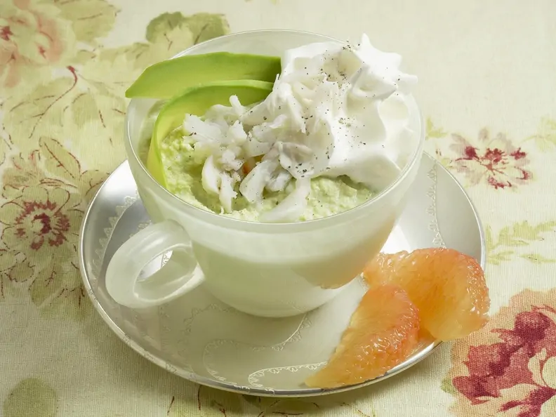 Avocadocreme mit Krebsfleisch