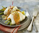 Heilbuttrouladen mit Paprikacremesoße