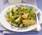 Spirelli mit grüner Gemüsesoße