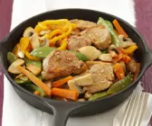 Schweinefilet-Pfanne mit Gemüse