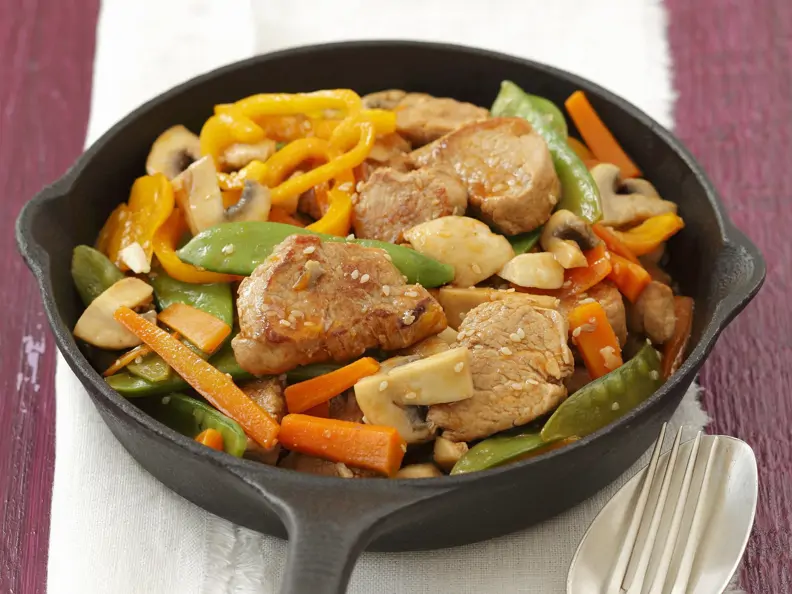 Schweinefilet-Pfanne mit Gemüse