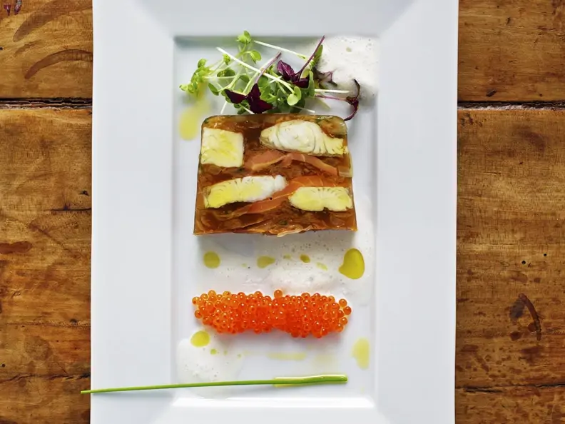 Wallerterrine mit Kaviar von der Forelle