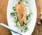 Wildlachs mit Bärlauchsauce