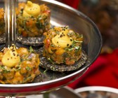 Lachshäppchen mit Safran-Aioli