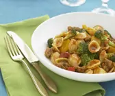 Pasta mit Brokkoli,Wurst und Paprika