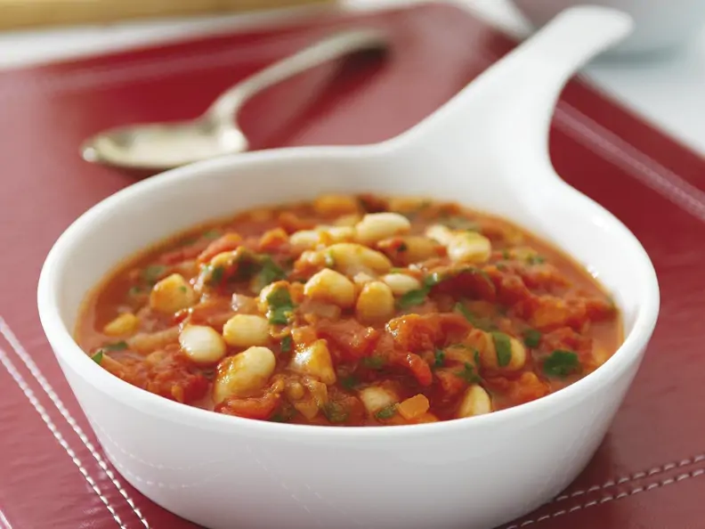 Weiße Bohnen mit Tomatensauce