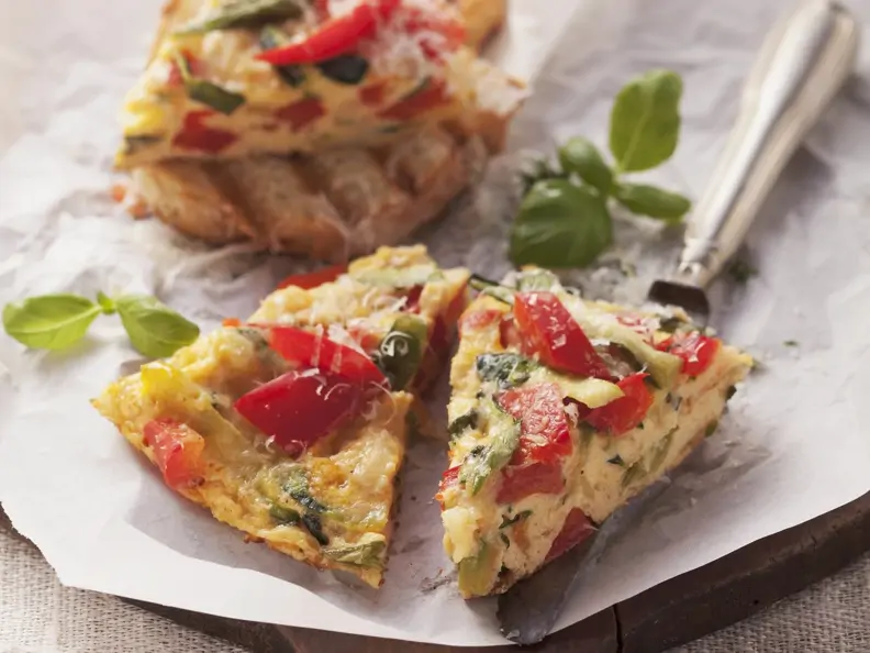 Zucchini-Paprika-Tortilla