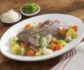 Tellerfleisch mit Meerrettich und Gemüse