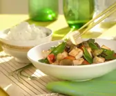 Wok mit Tofu und Gemüse